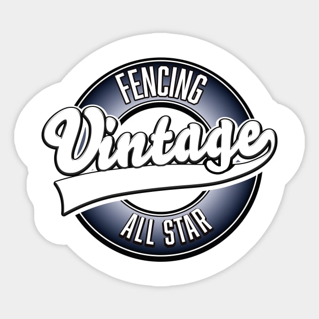 Fencing vintage all star logo Sticker by nickemporium1